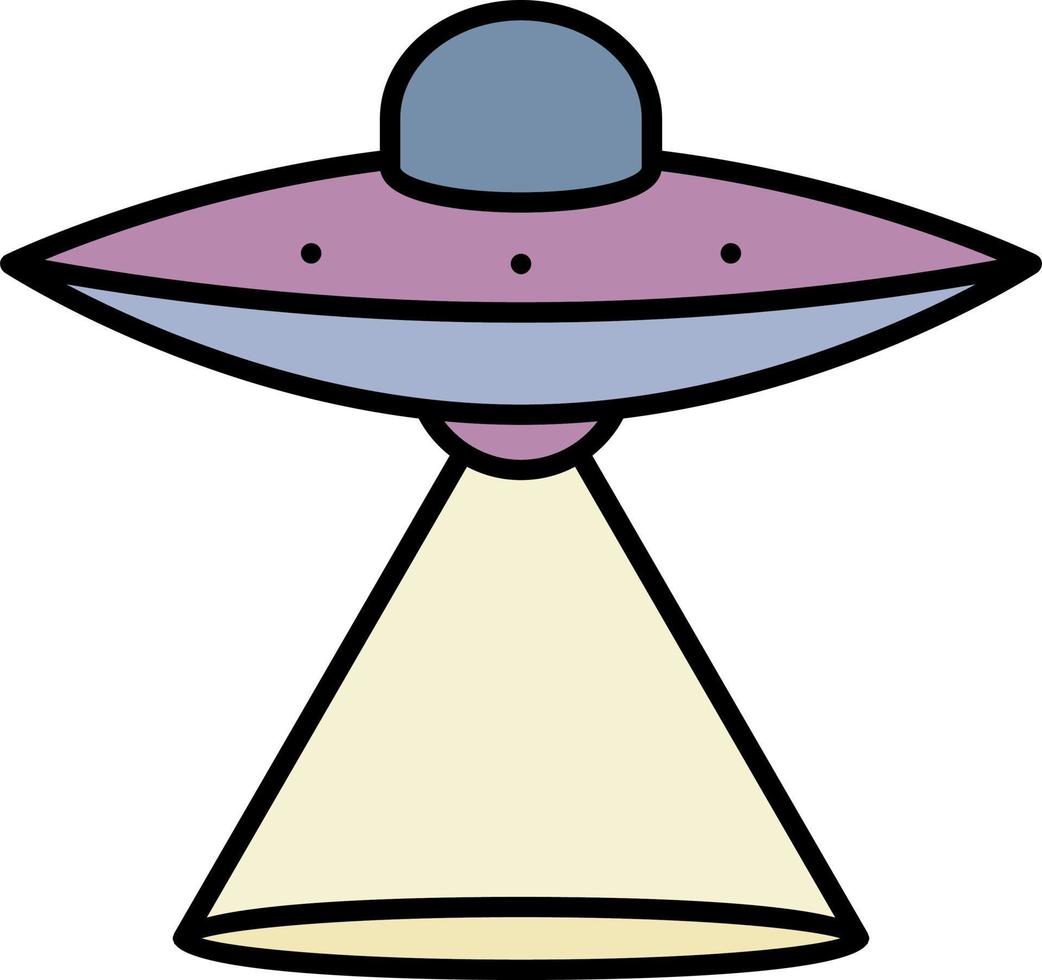 extraterrestre, espacio, icono de color ovni vector