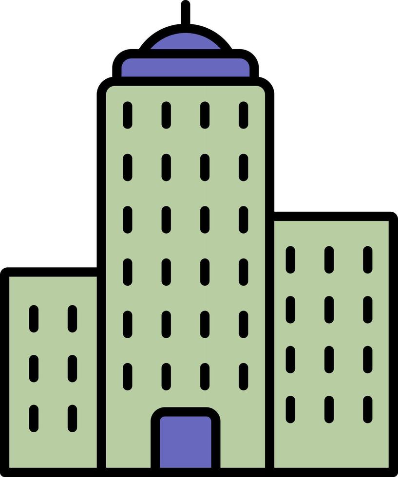 icono de color de edificio vector