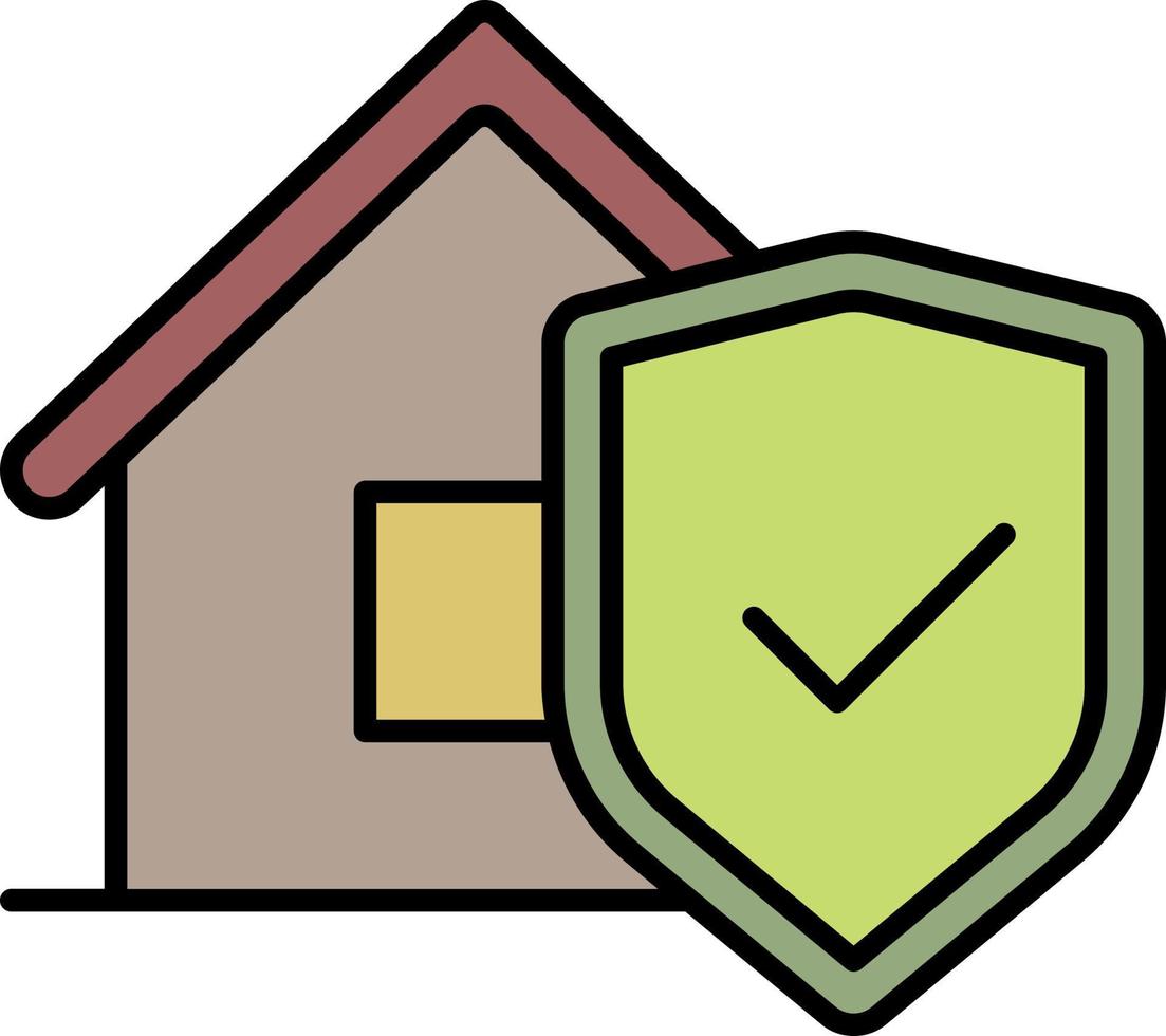 house, security color icon vector