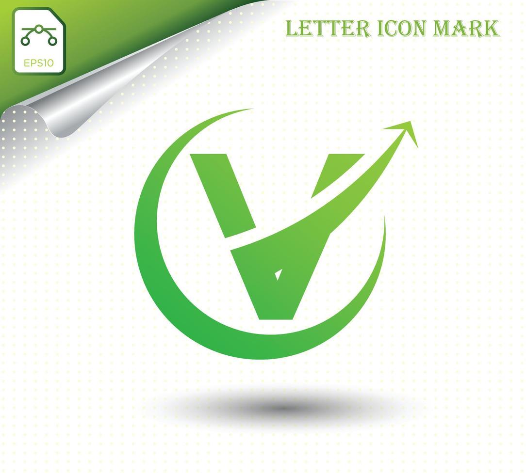 Abstract letter V logo design template vector