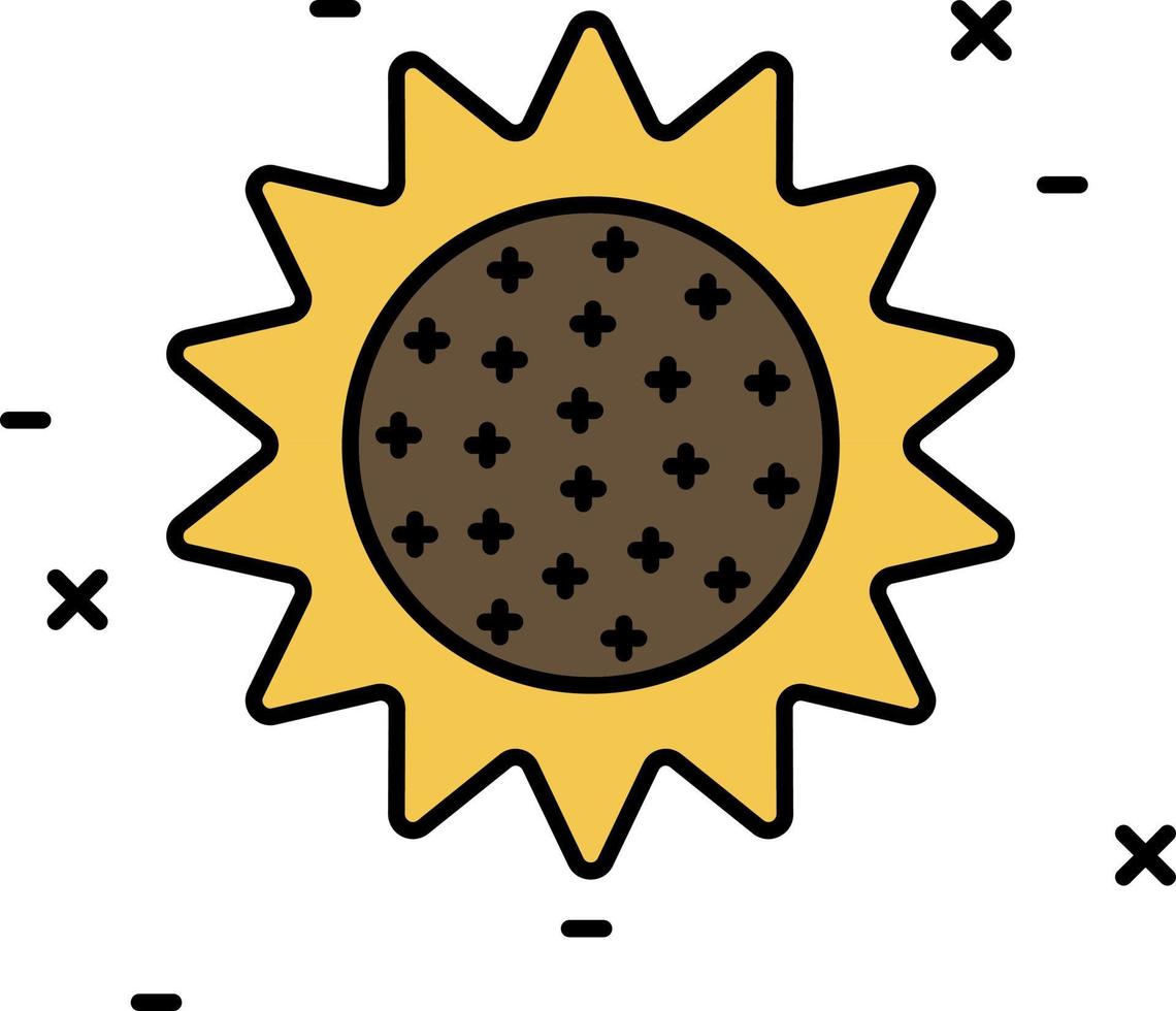 icono de color de sol vector