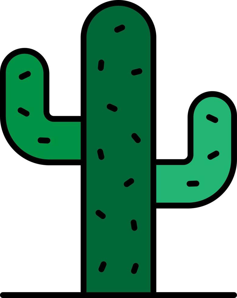 Tree, cactus color icon vector