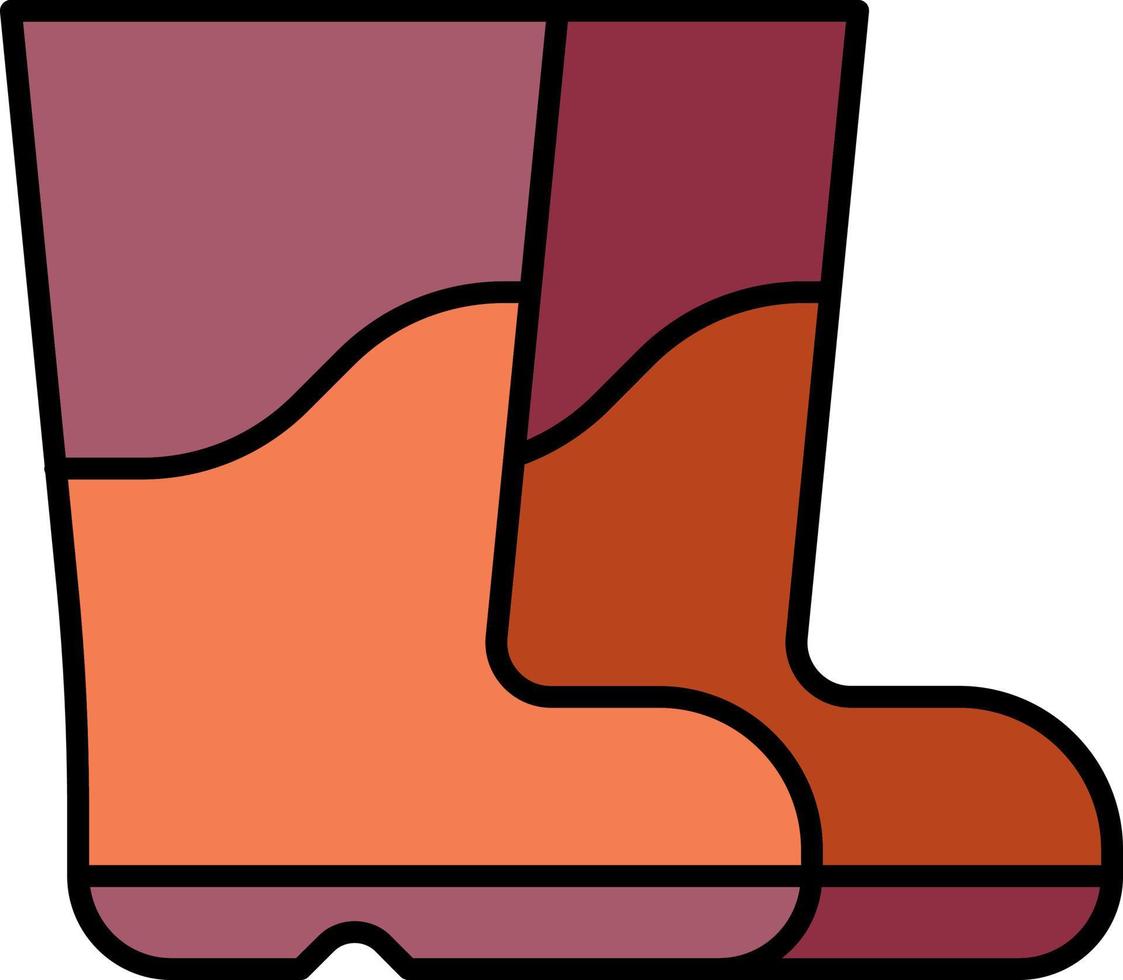 icono de color de botas vector