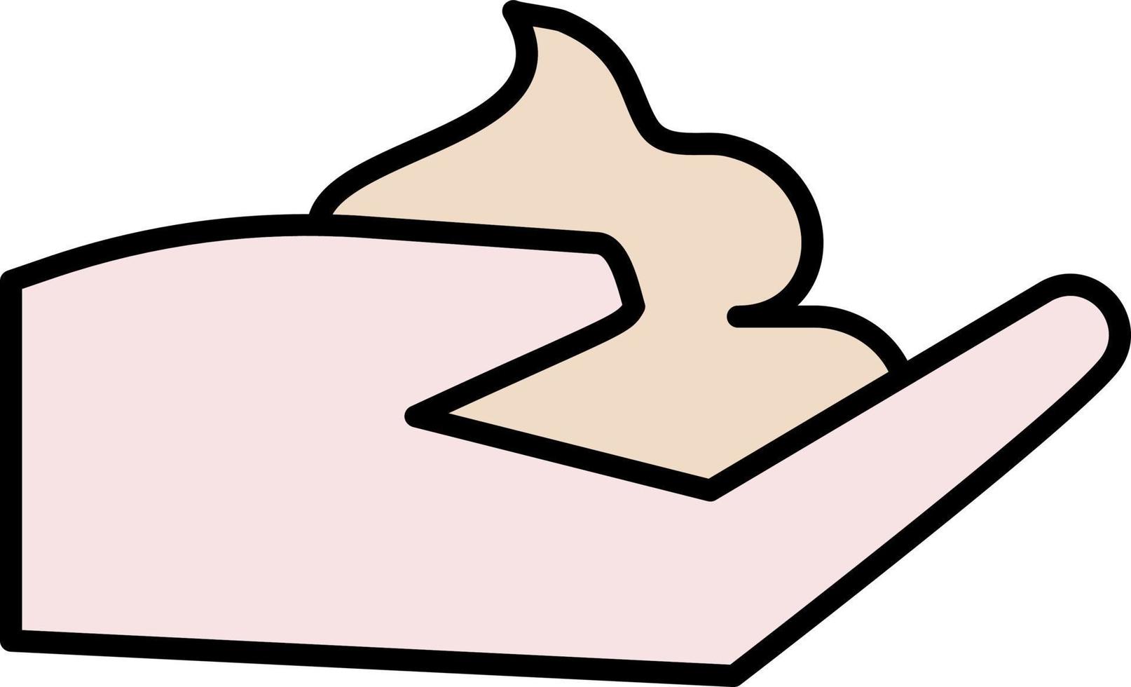 cream, arm color icon vector