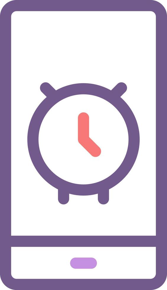 móvil, alarma, icono de color de tiempo vector