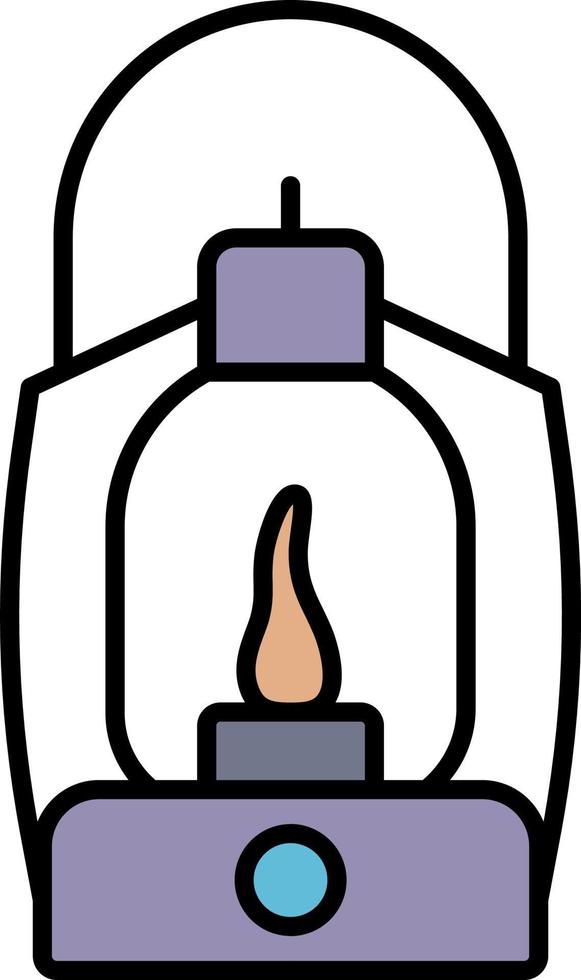 lamp, fire color icon vector