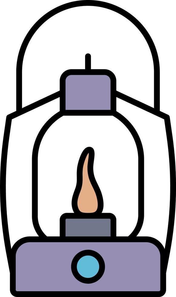 lamp, fire color icon vector