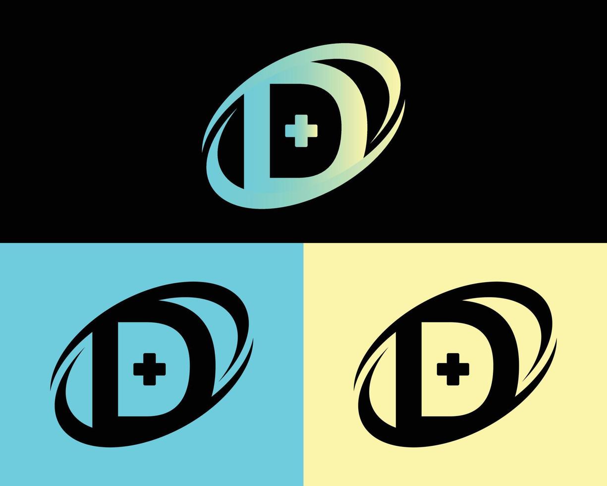 Creative letter D logo design template vector