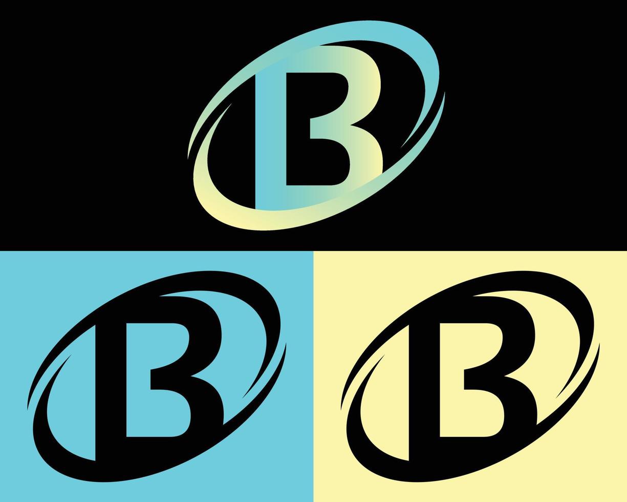 plantilla de diseño de logotipo de letra b creativa vector