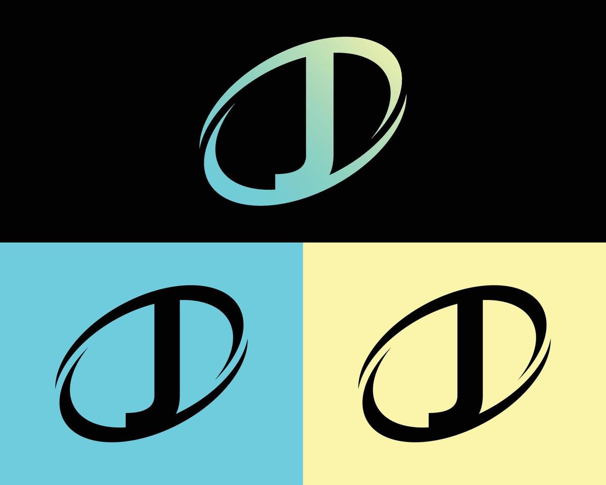 Creative letter J logo design template vector