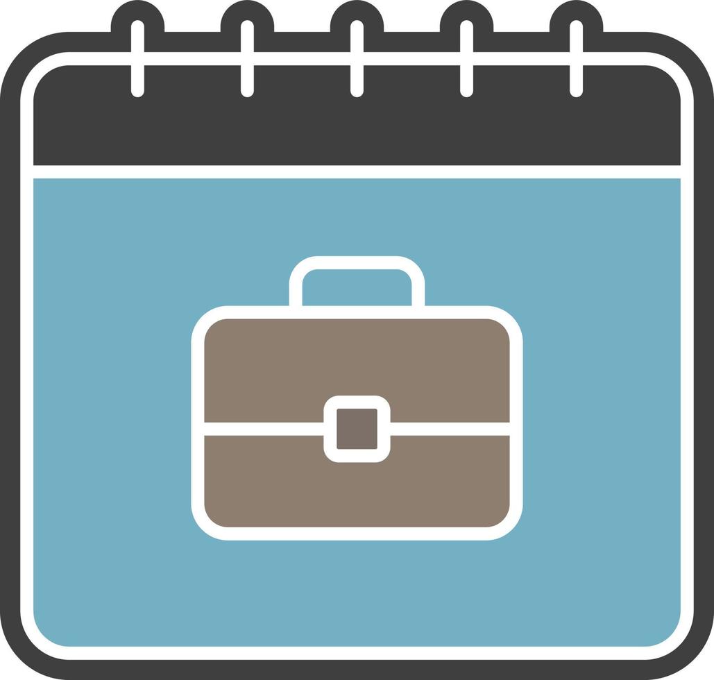 Calendar, bag color icon vector