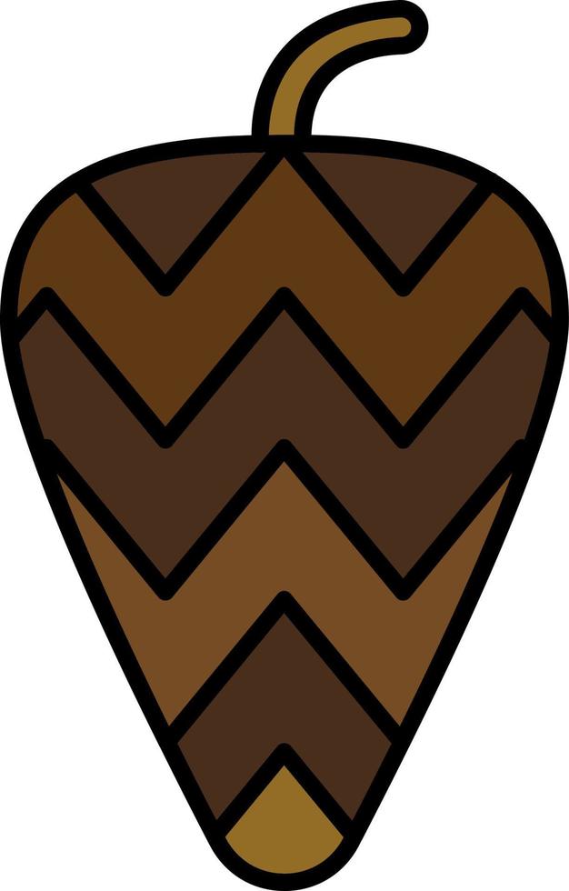 Cone color icon vector