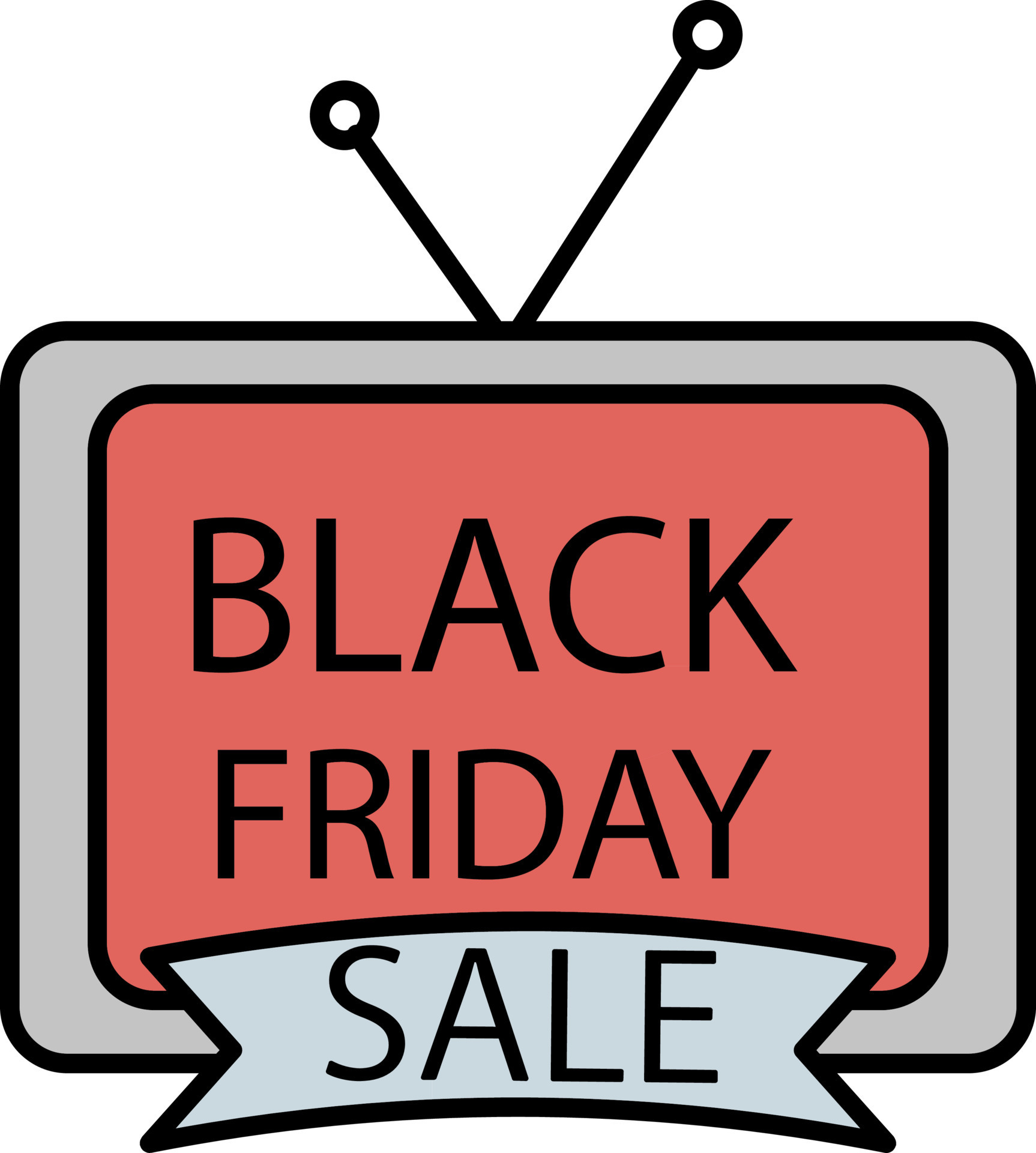 Tv, sale, black friday color icon 14063947 Vector Art at Vecteezy