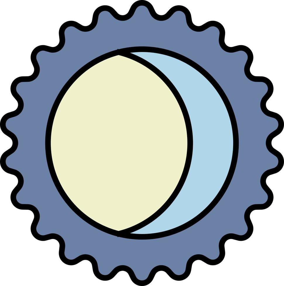 Mardi gras, moon, moon pie color icon vector