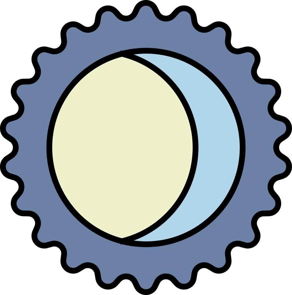 Mardi gras, moon, moon pie color icon vector