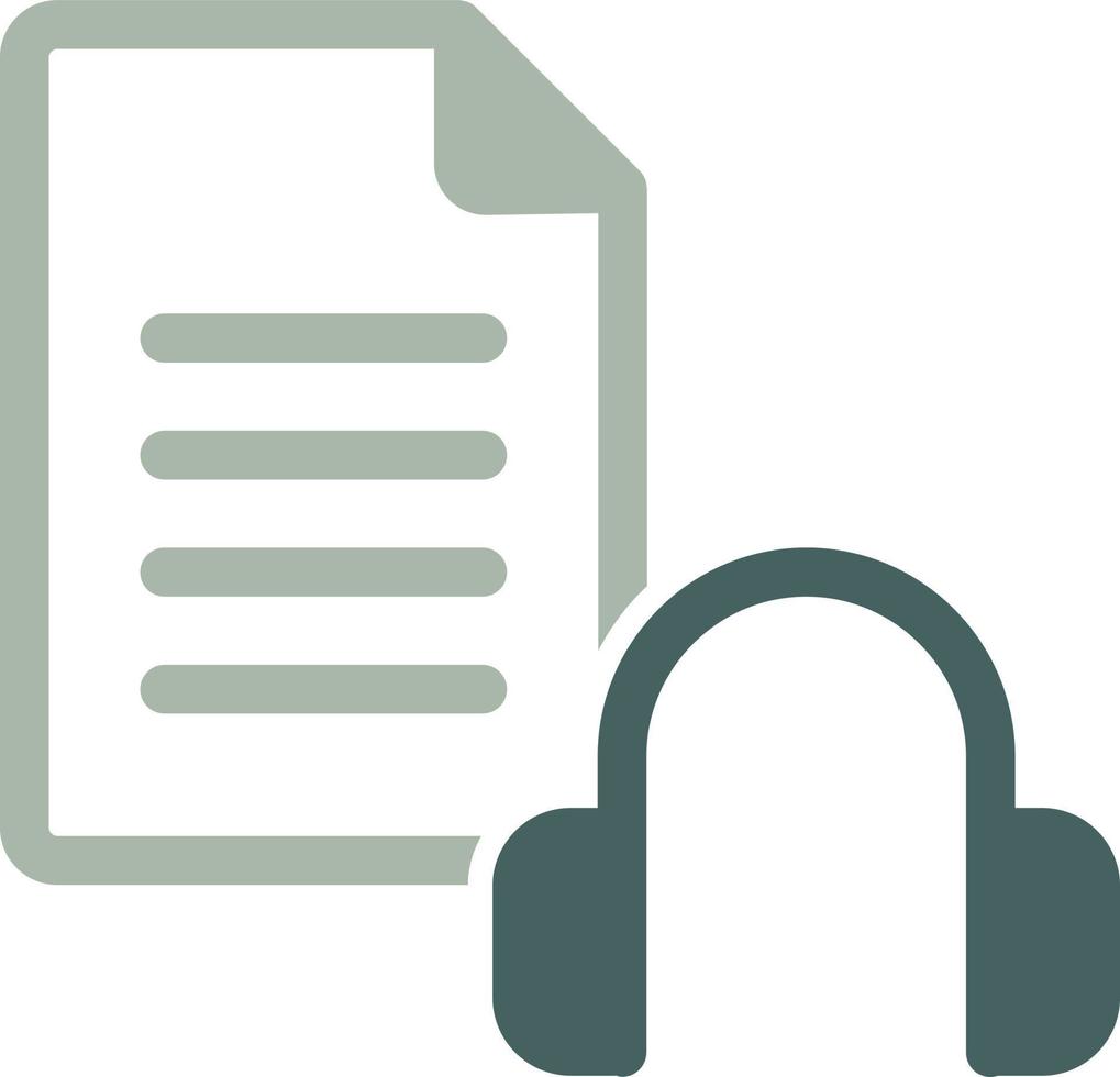 file, online, training, headphone, audio file color icon vector