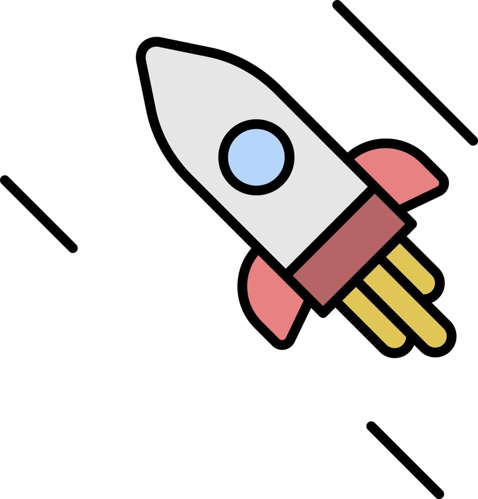 fly, rocket, space color icon vector