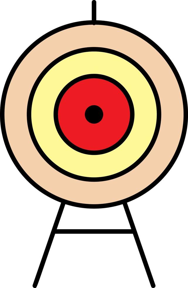 Darts target aim color icon vector