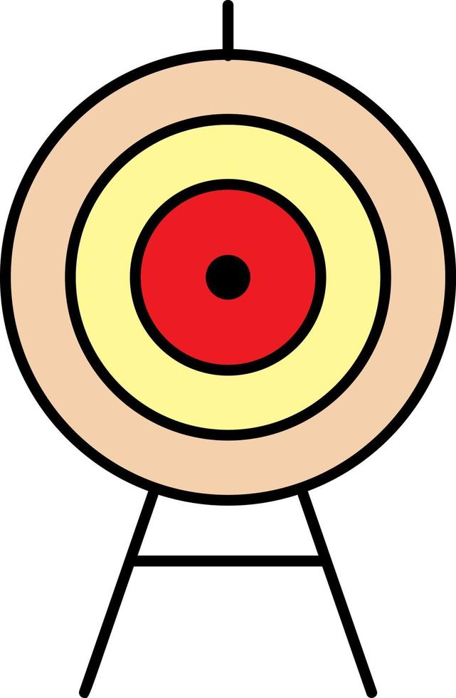 Darts target aim color icon vector