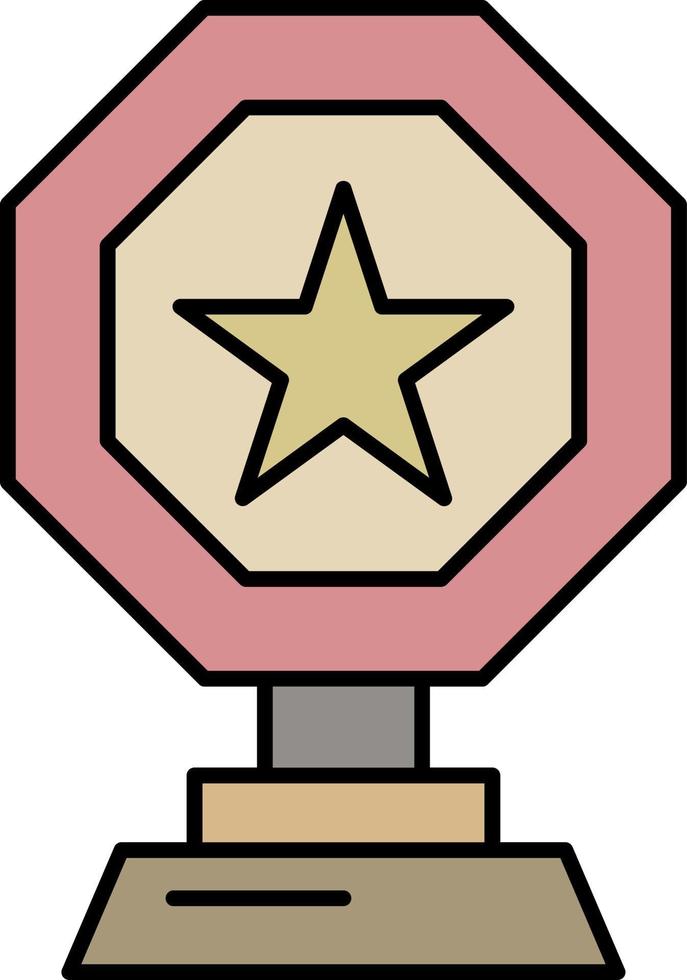 Award, cup, star color icon vector