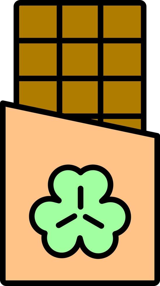 Chocolate, shamrock color icon vector