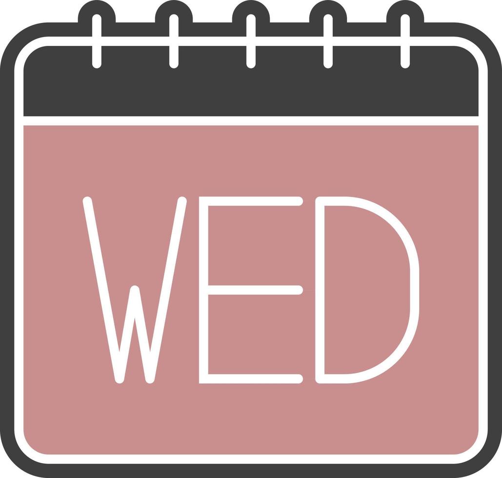 Calendar, wednesday color icon vector