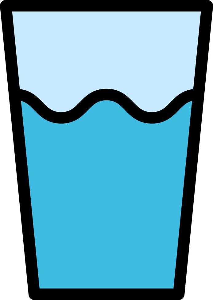 glass, water color icon vector