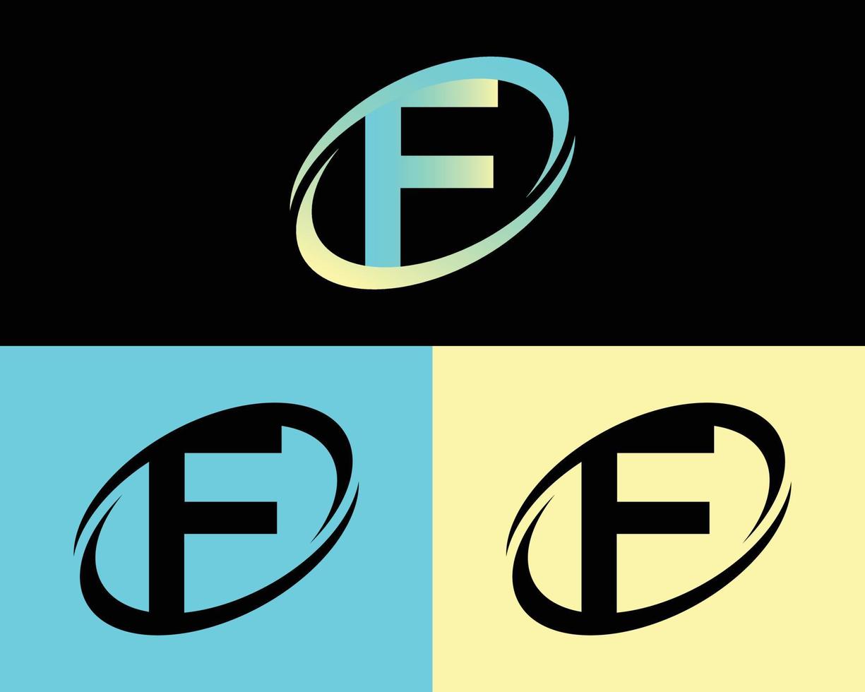 Creative letter F logo design template vector