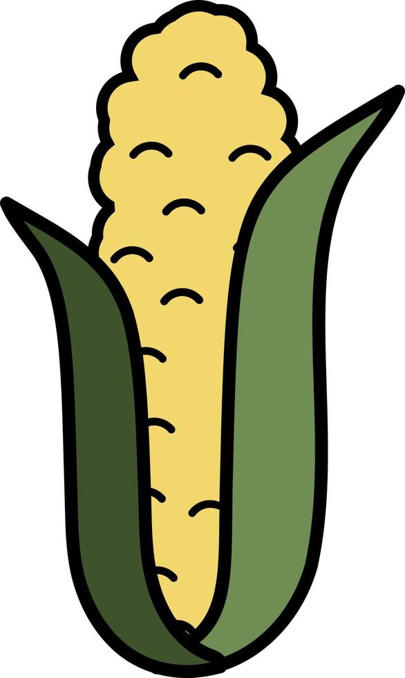 Corn color icon vector