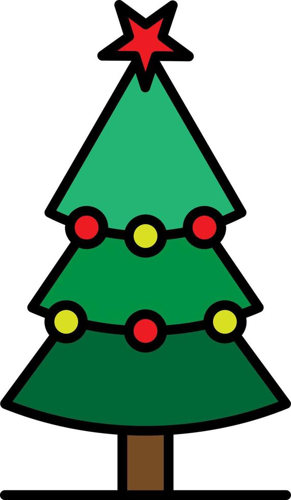 Tree color icon vector