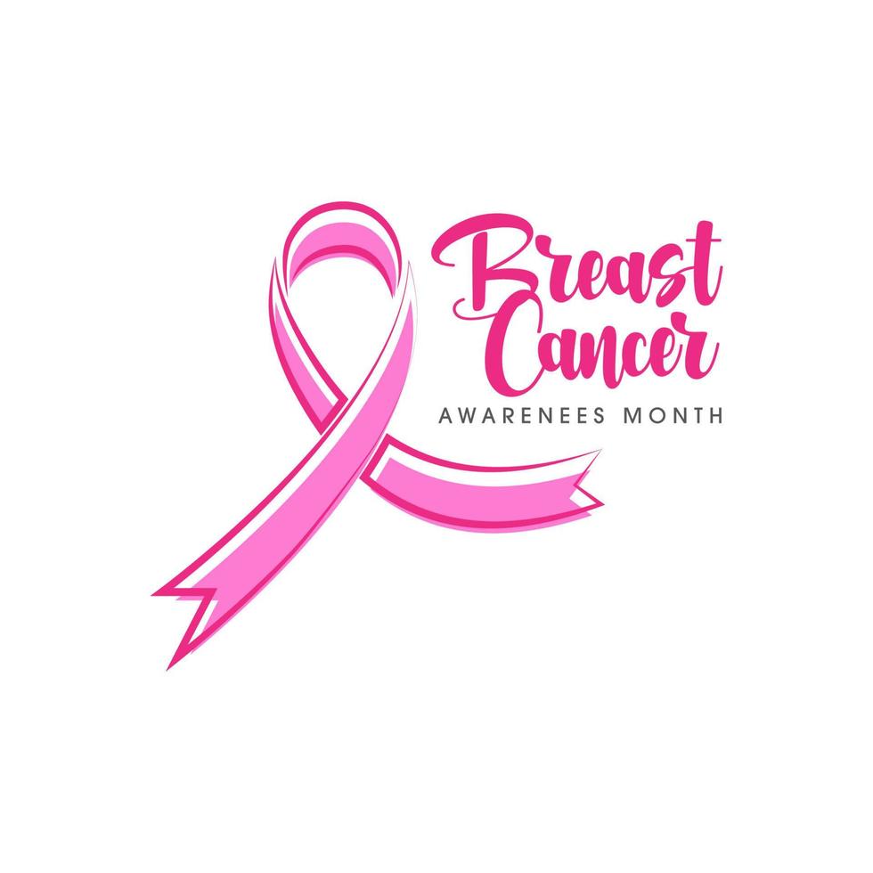 icono de cáncer de mama de cinta rosa vector