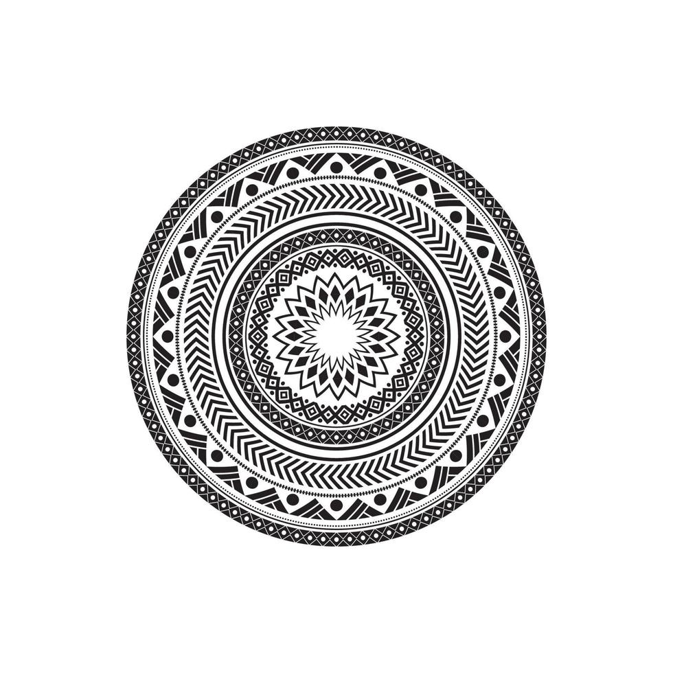 patrón circular en forma de ilustración de mandala vector