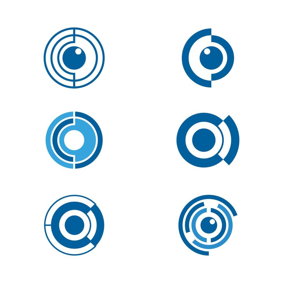 Ilustración de vector de icono de núcleo de letra c