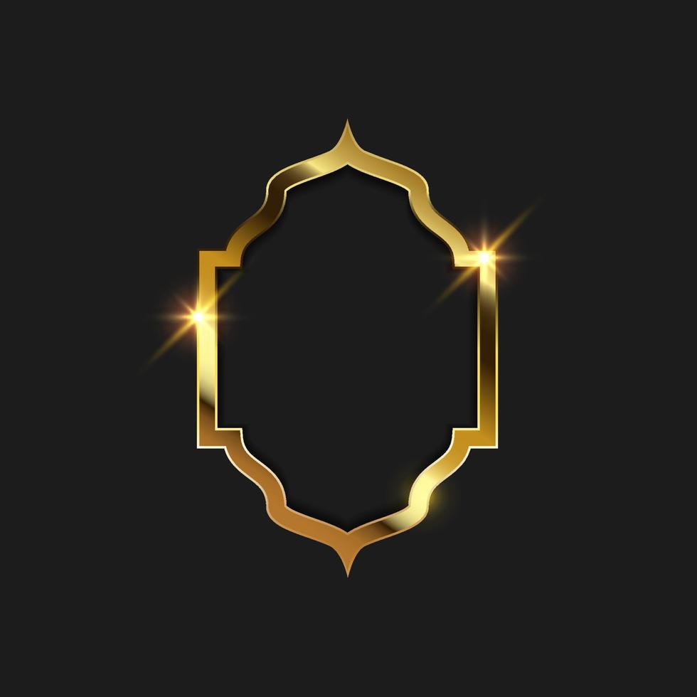 Gold frame vector illustration design