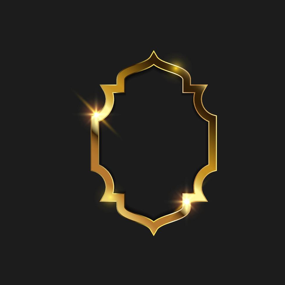 Gold frame vector illustration design