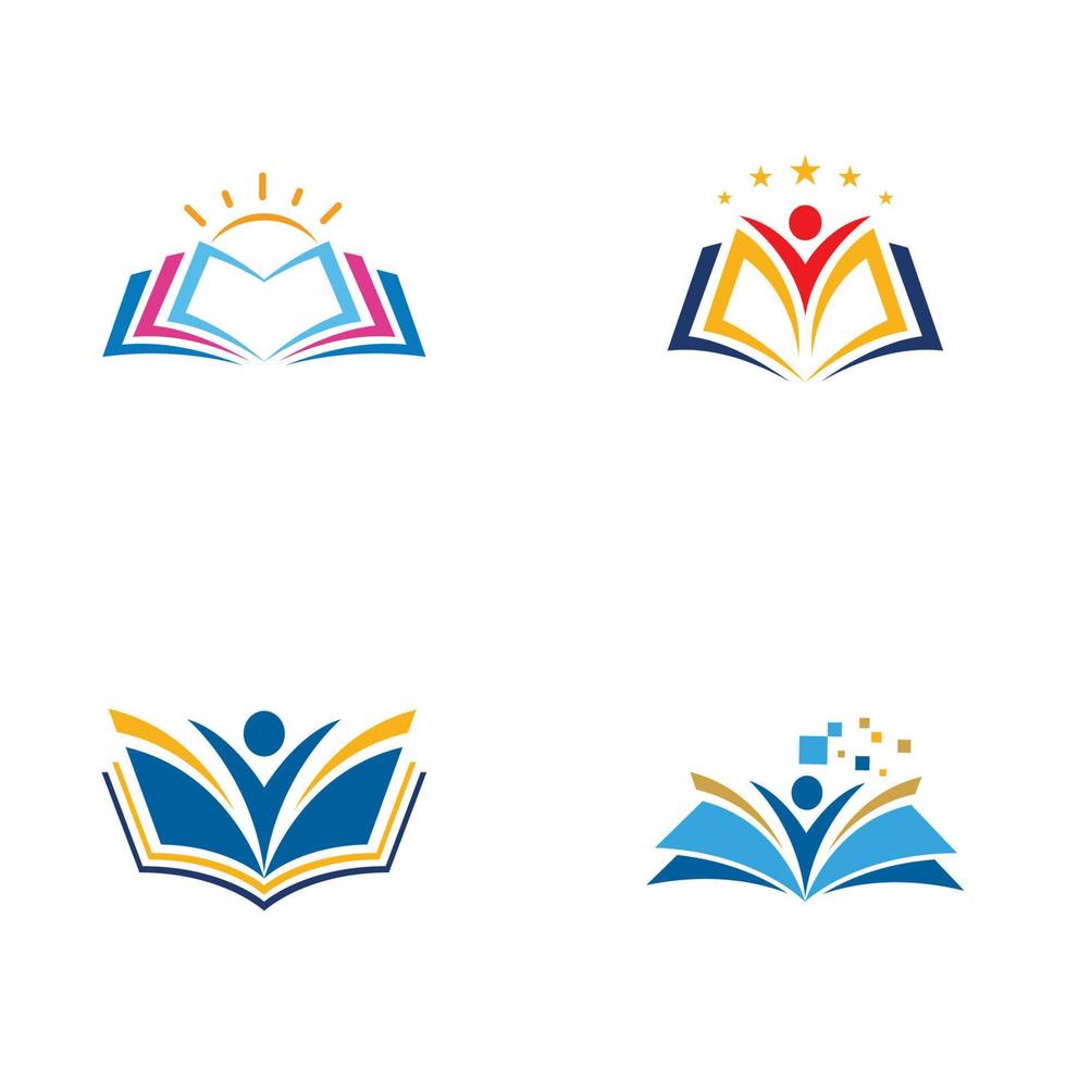 vector de plantilla de icono de libro de educación