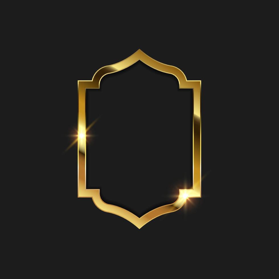 Gold frame vector illustration design