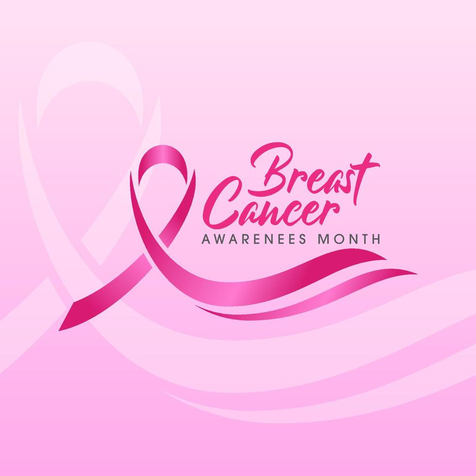 pink ribbon breast cancer Vector illustration design