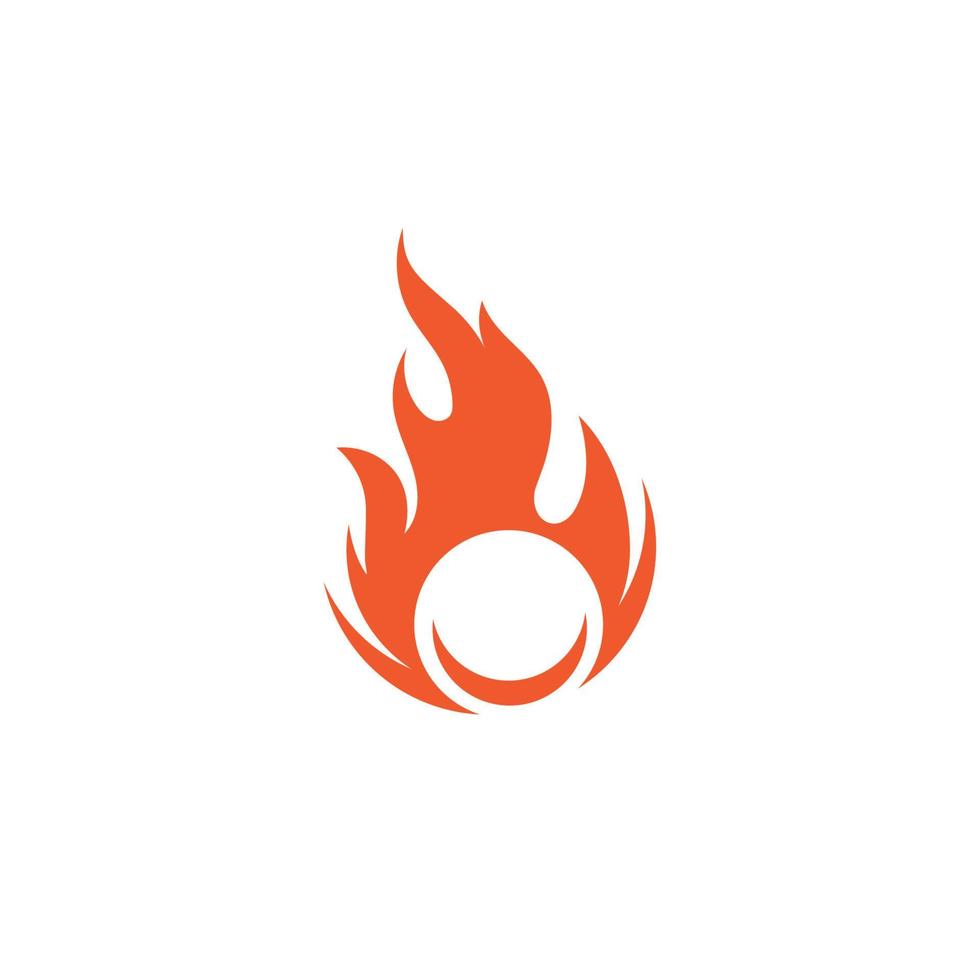 icono de llama diseño vectorial de fuego vector