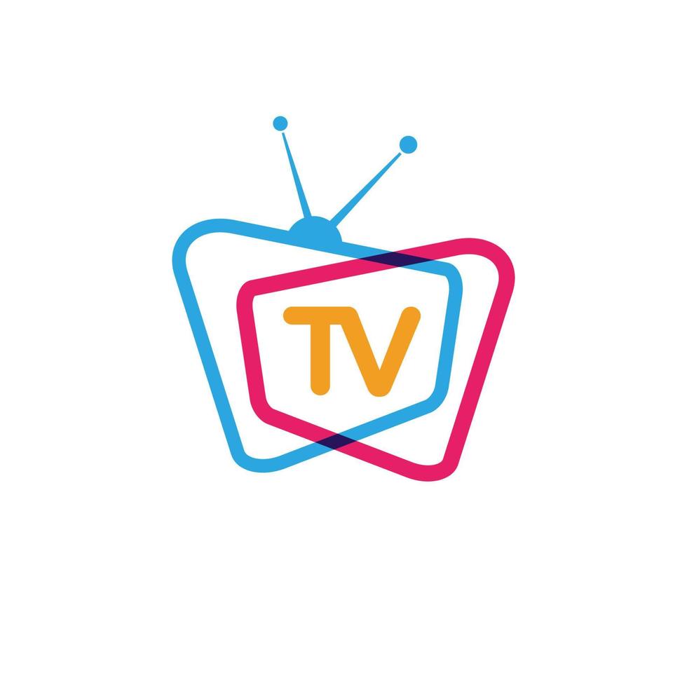 TV icon logo vector illustration design