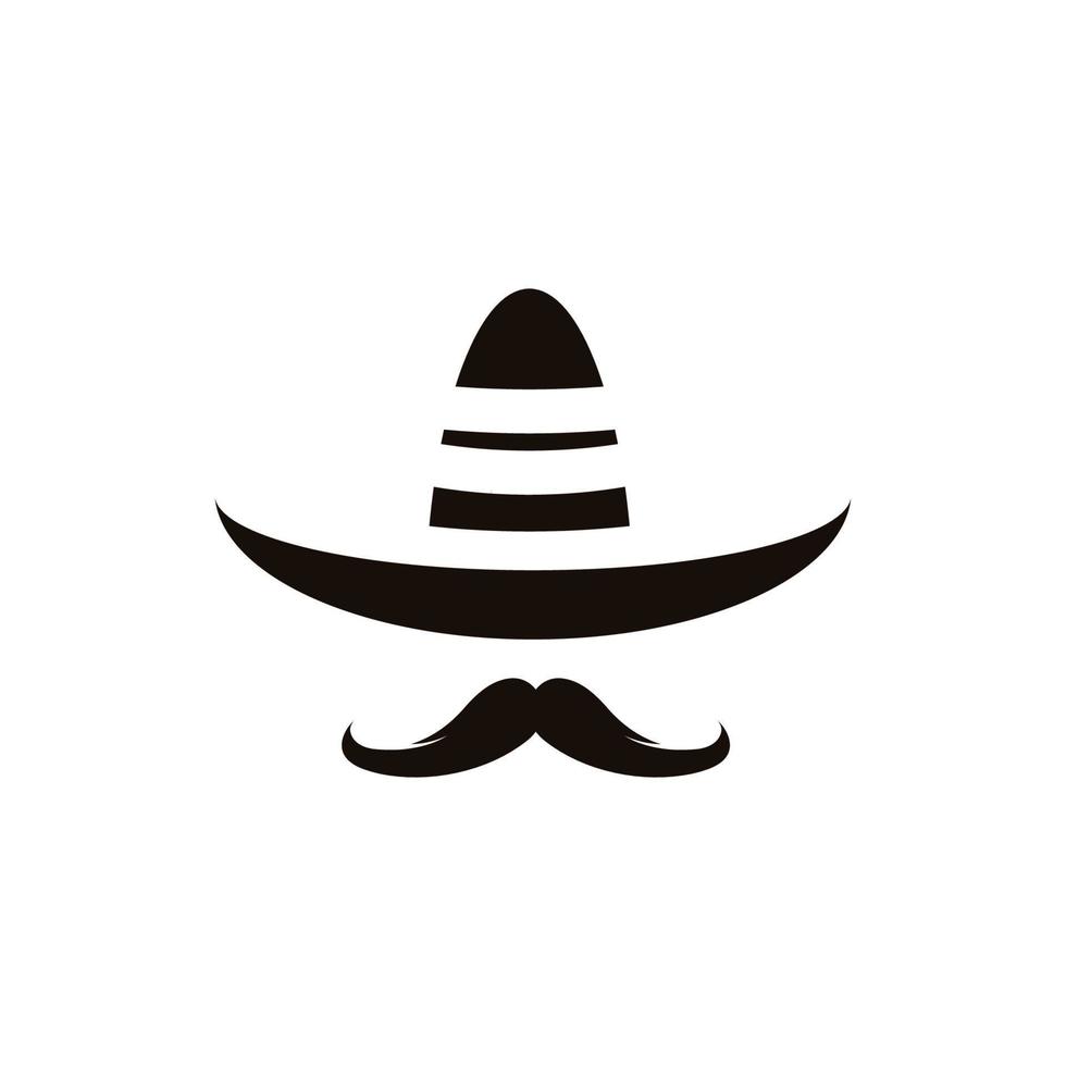 Ilustración de vector de icono de sombrero de México