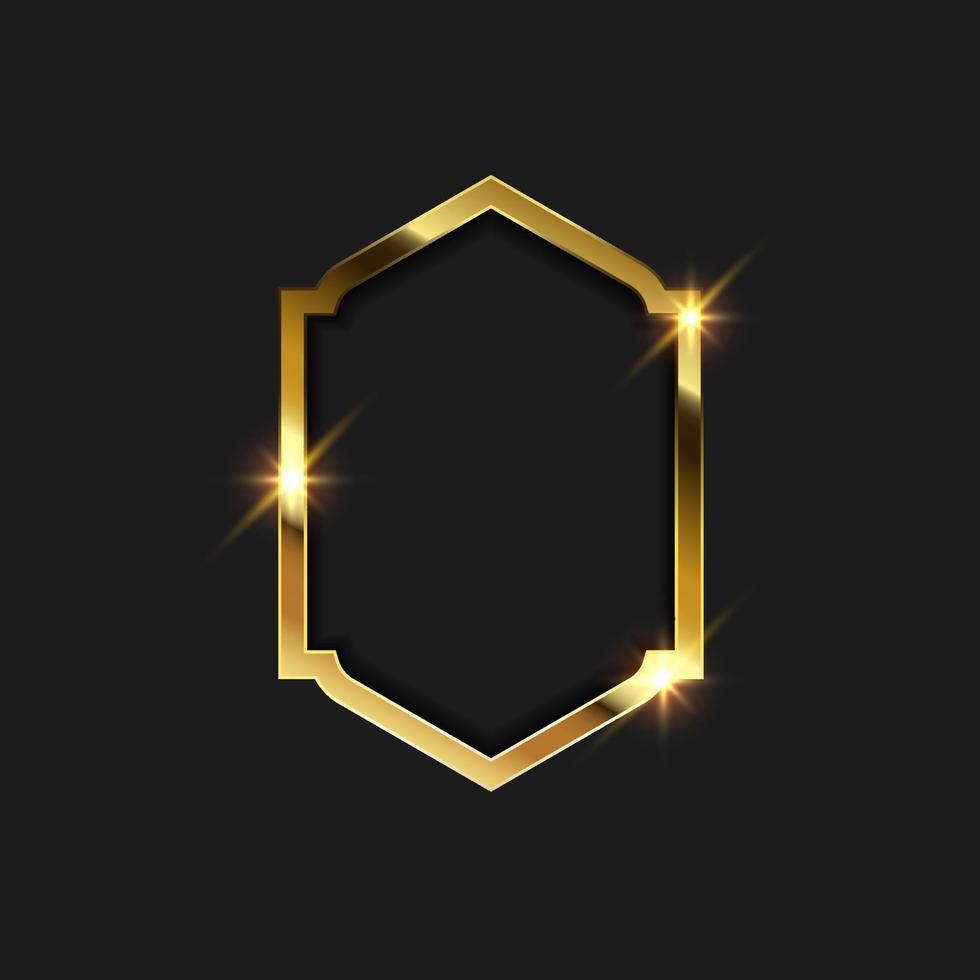 Gold frame vector illustration design