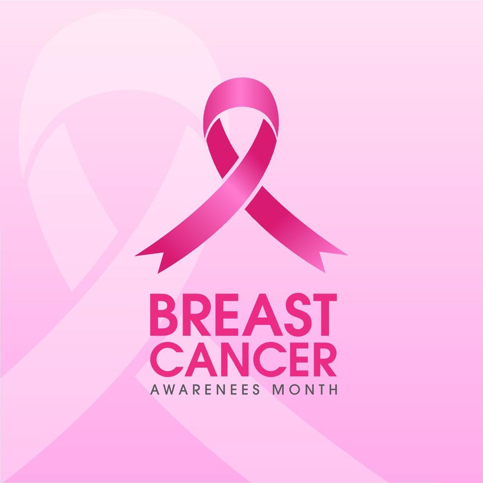 pink ribbon breast cancer Vector illustration design