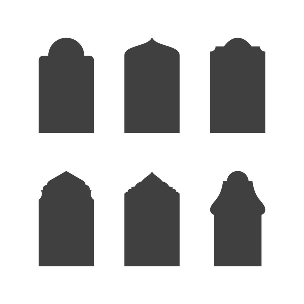 Mosque window vector icon