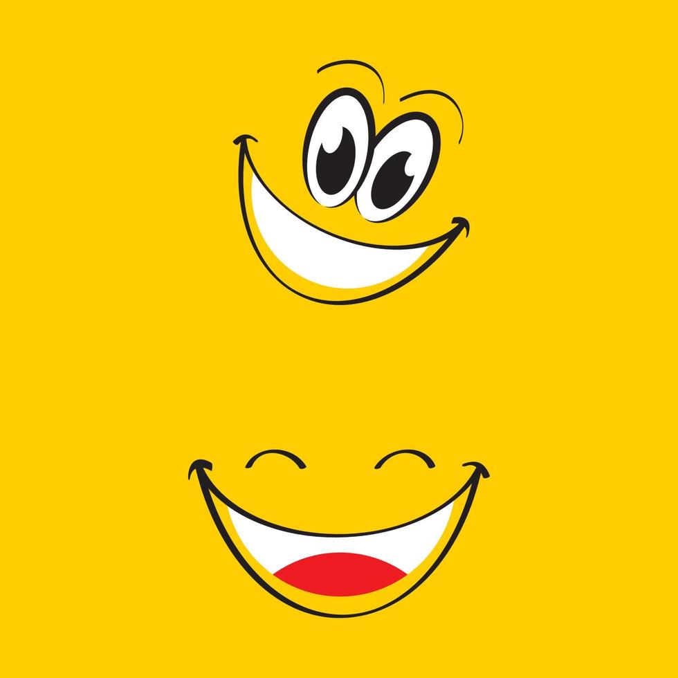 Ilustración de vector de icono de emoción de sonrisa
