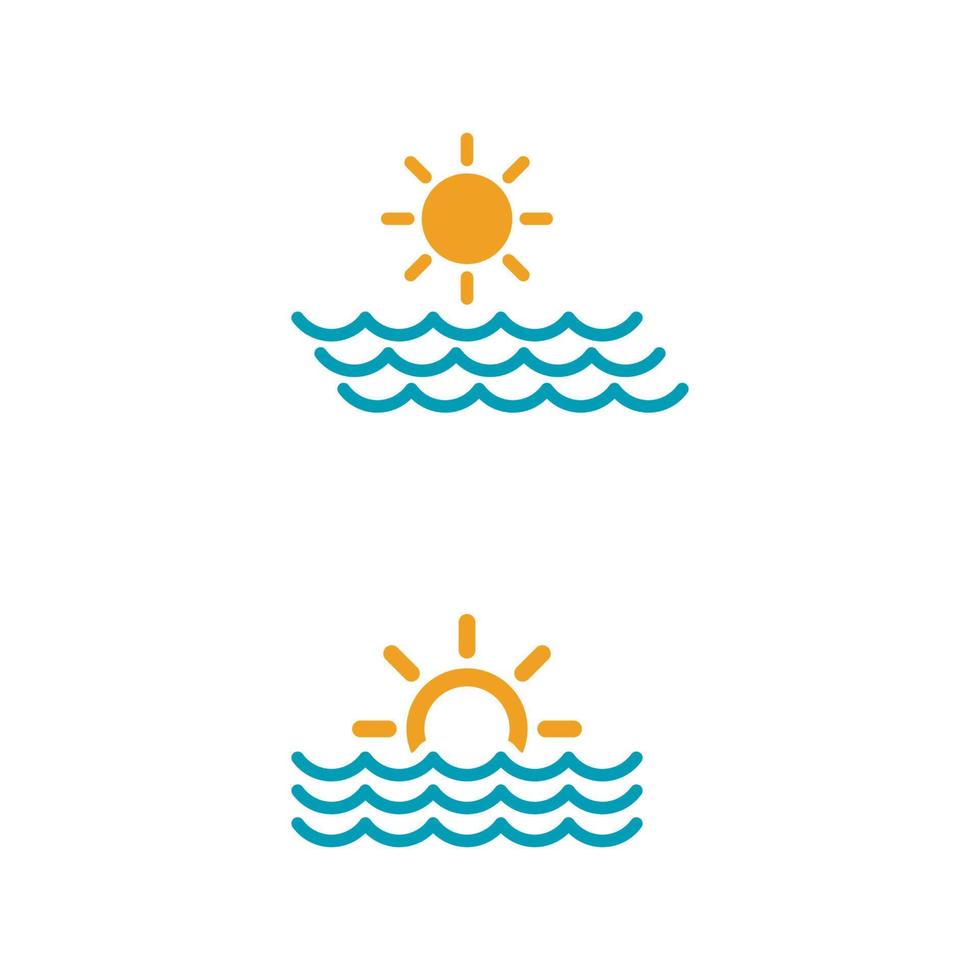 Water wave icon vector design