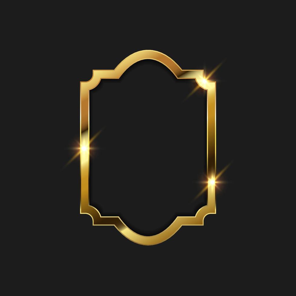 Gold frame vector illustration design
