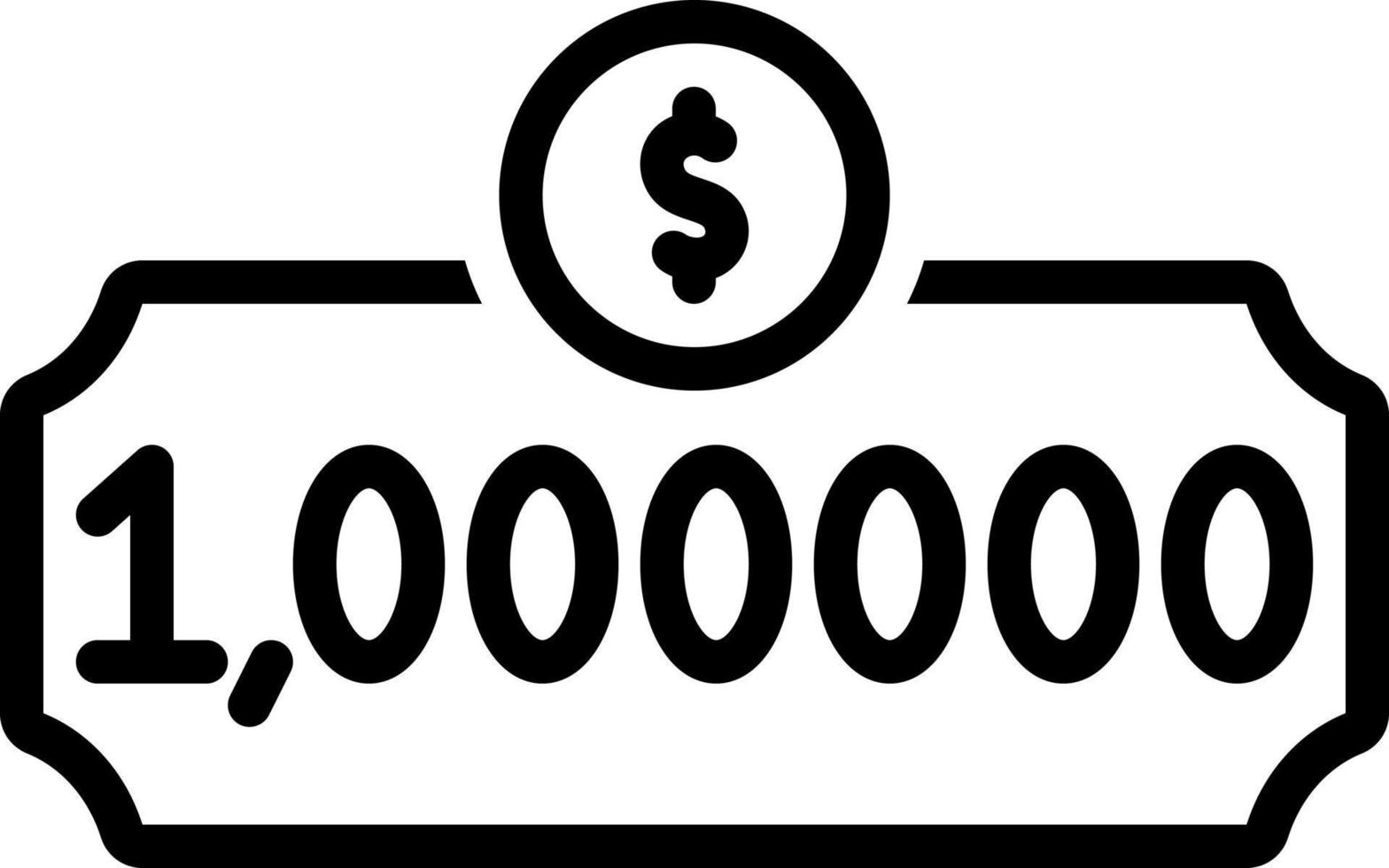 line icon for million vector