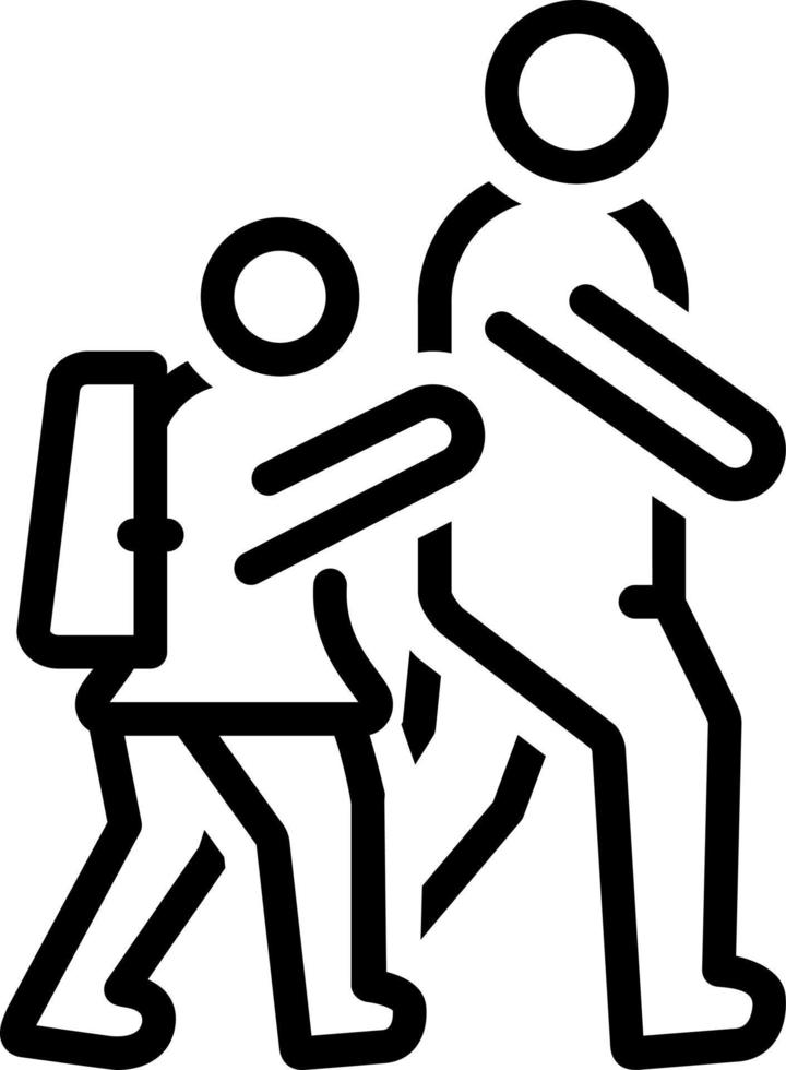 line icon for go to school vector