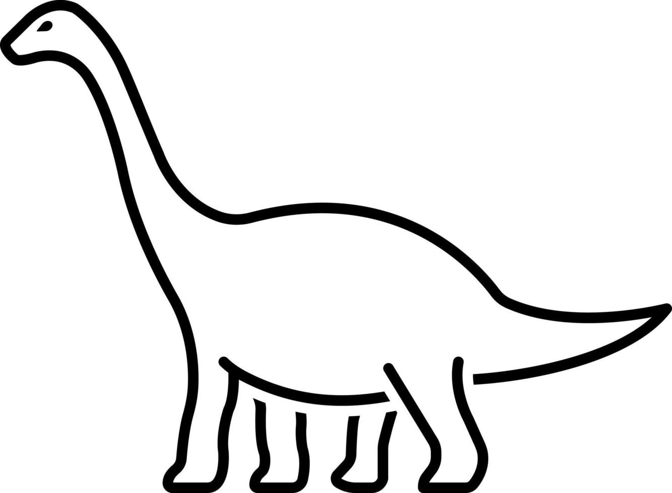 line icon for dinosaur vector